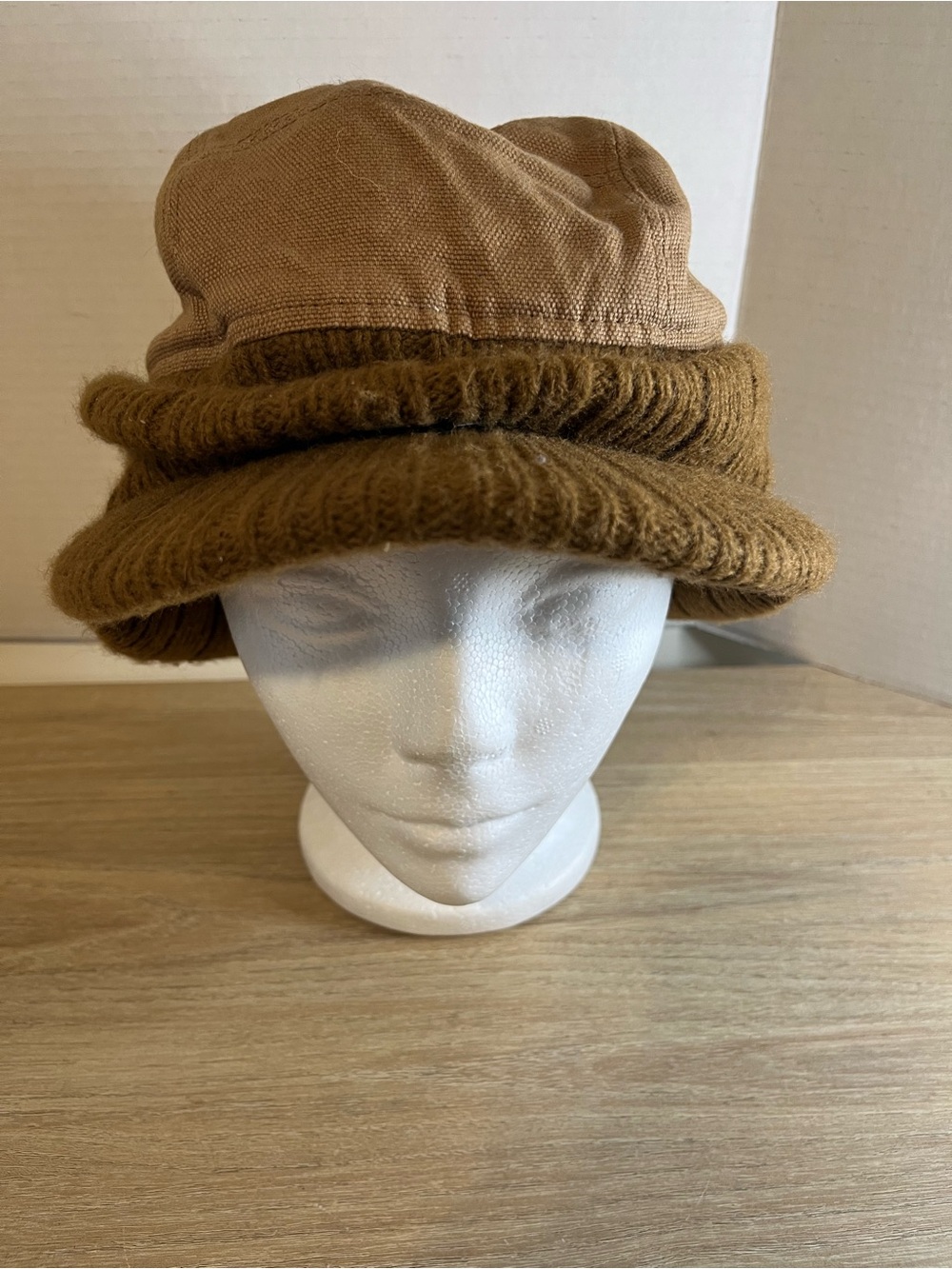Men's Brown Toughduck Lined Beanie Hat